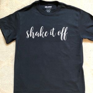 Shake it Off custom black graphic tshirt